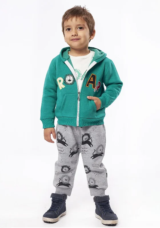 Hashtag Boys Roar 3 Piece Tracksuit Set, Green Multi