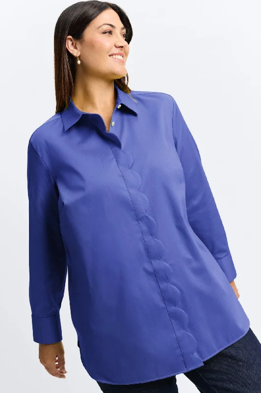 Collaborative ShirtsLayla Plus No Iron Stretch Matte Sateen Long Sleeve Tunic