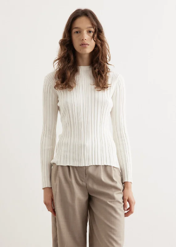 Knitted LayeredElsa Rib Long Sleeve Top