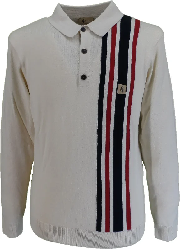 Knit SpringGabicci Vintage Cream Soda Stripe Knitted Polo