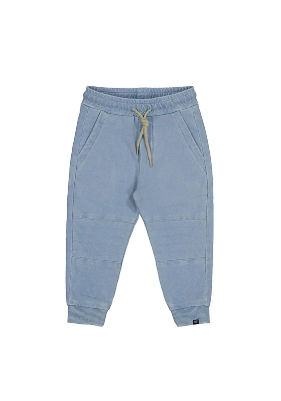 Denim pleatsMayoral Baby Boy Denim Joggers, Light Blue