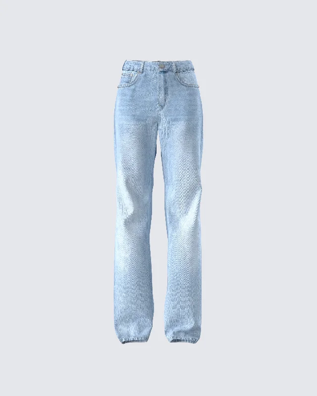 AG JeansZo Blue Denim Straight Leg Jean