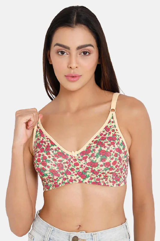 Longline ShirtsHigh Coverage Non-Padded Non-Wired Intimacy T-Shirt Saree Bra - ES02 - Prints