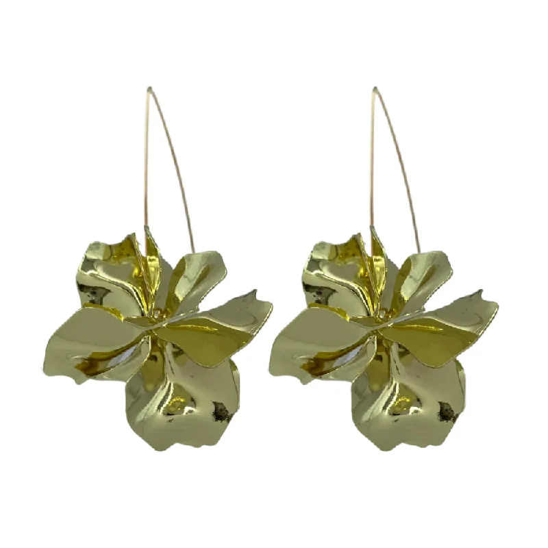 Sequined ShirtsAC Air Bloom Drop Earrings, Gold