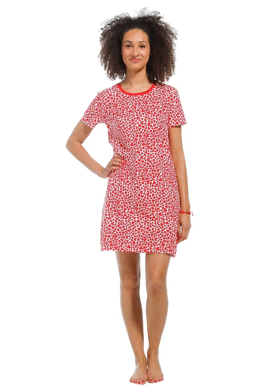 Bodycon DressRebelle Heart Print Nightdress, Red