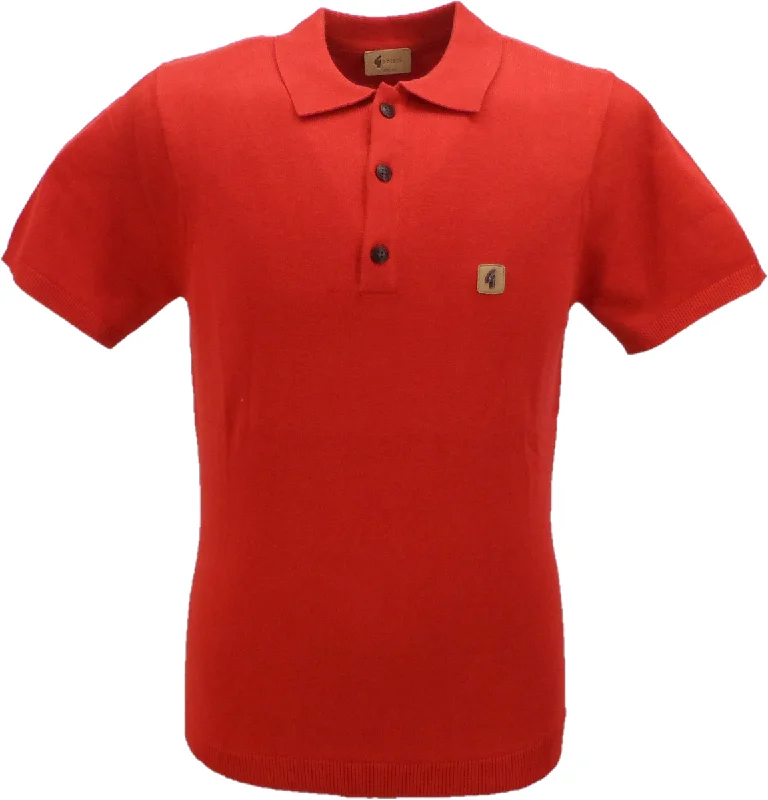 Knitted PulloverGabicci Vintage Mens Poppy Red Jackson Knitted Polo Shirt