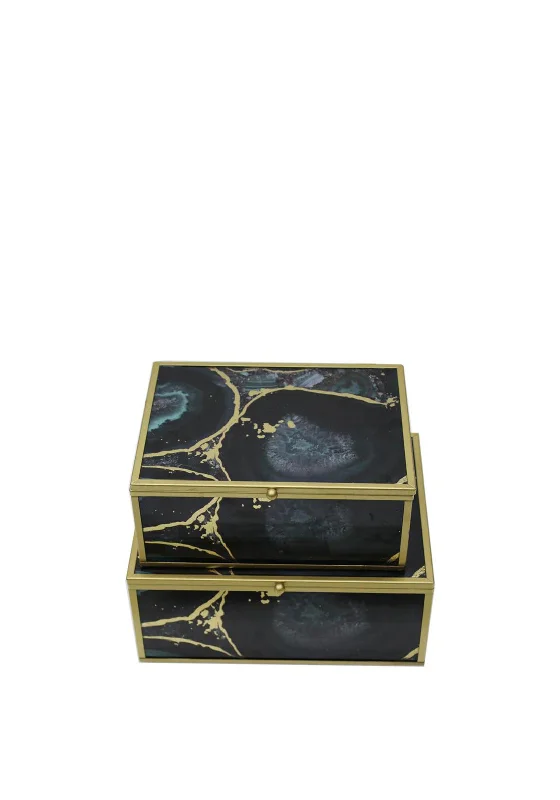 Mindy Brownes Accessory Boxes Set of 2, Midnight Glory