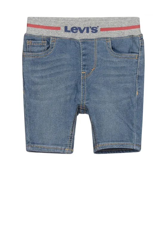 Cowboy musicLevis Baby Boys Logo Waistband Shorts, Light Denim