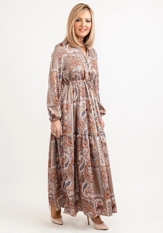 Wedding DressSeventy1 Paisley Print Maxi Dress, Bronze Multi