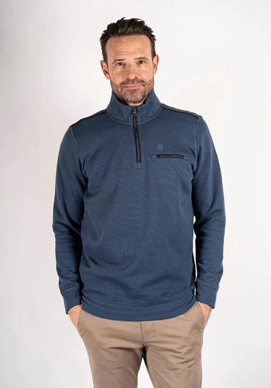 GapPre End Jimmy Half Zip Sweatshirt, Dark Denim