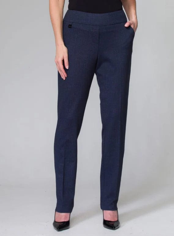 Tuxedo PantsLasania Navy Grey Pull On Elastic Waist Pants - 308