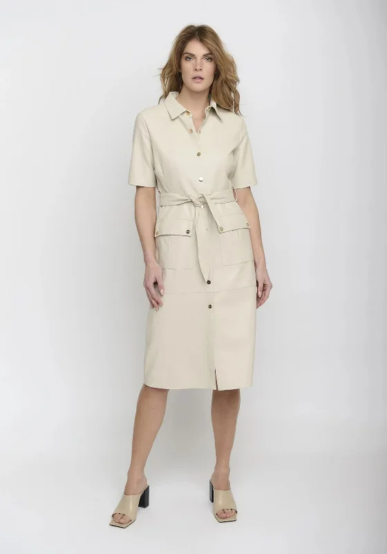 Opaque DressRino & Pelle Pacey Midi Shirt Dress, Almond Milk