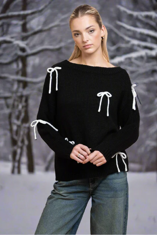 Knitted TopDaisy Street Bow Detail Jumper