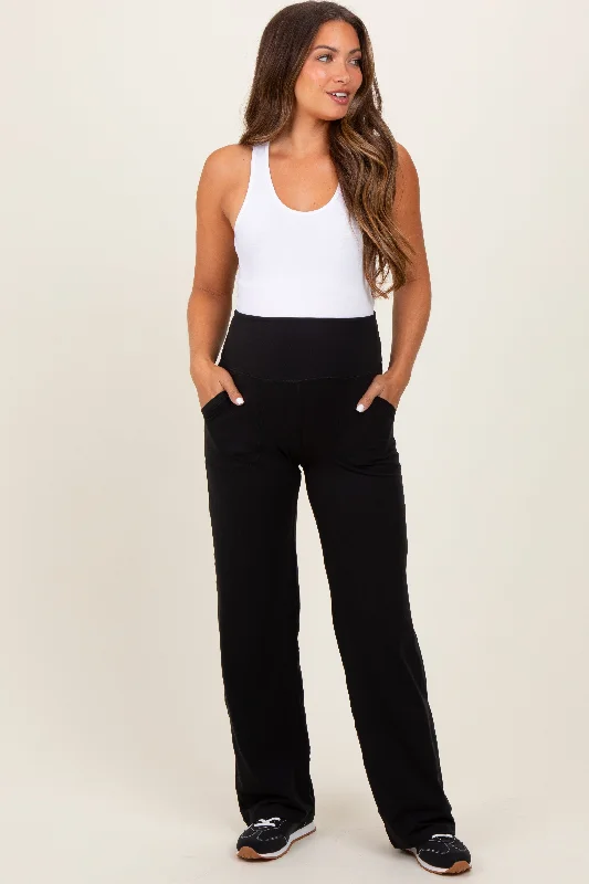 Board ShortsBlack Straight Leg Yoga Maternity Pants