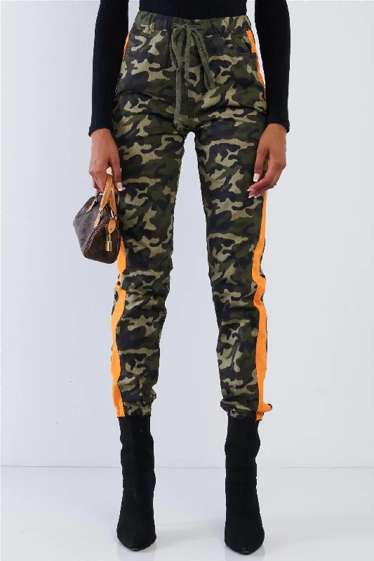 LeggingsCamo High Waisted Draw String Cargo Pants