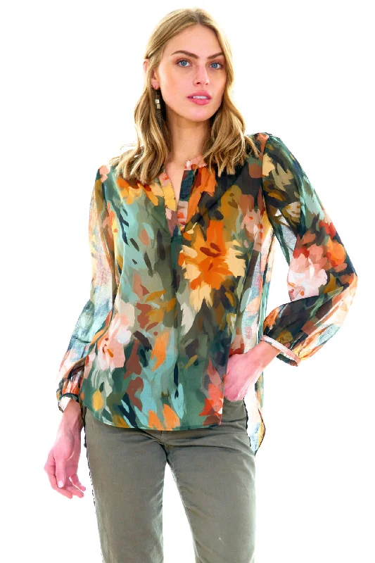 Collaborative ShirtsStephanie Top Autumn Floral Print