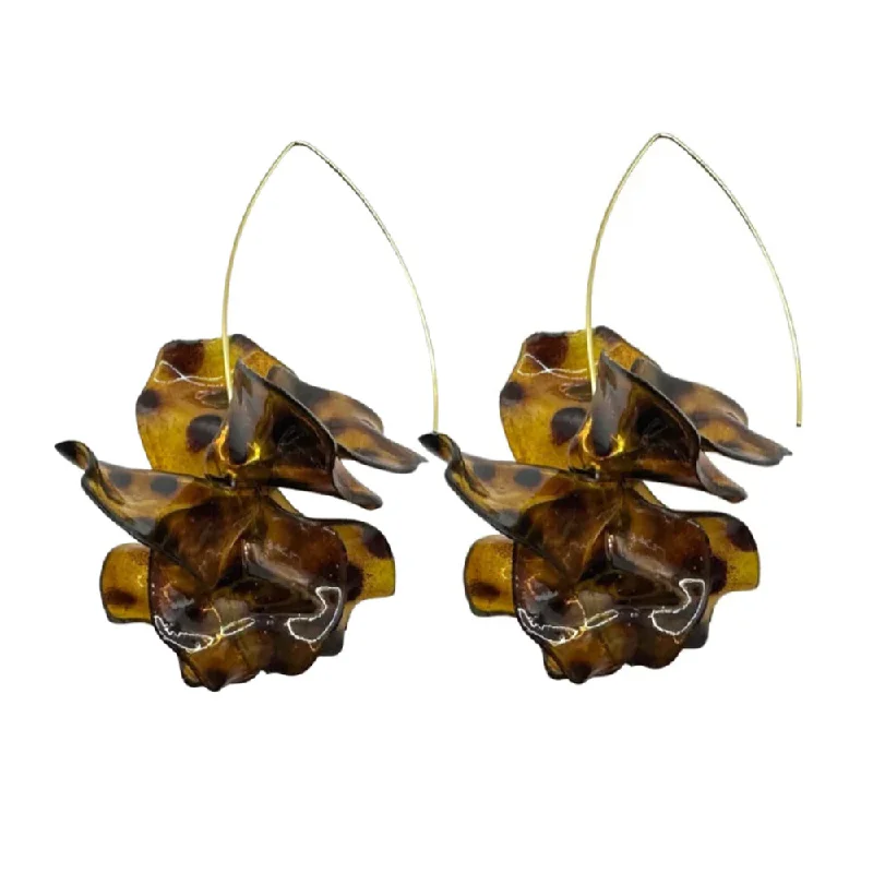 Plush ShirtsAC Air Bloom Drop Earrings Tortoise