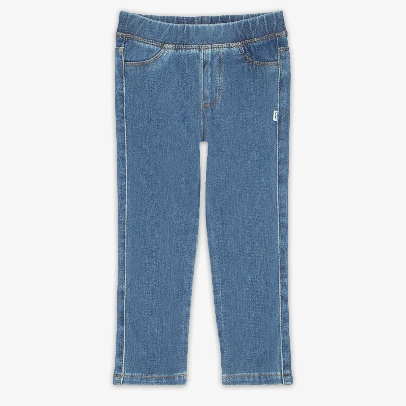 Denim with sweaterMidwash Blue Denim Jegging