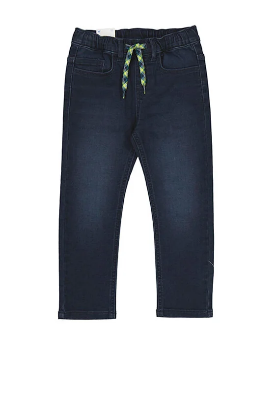 Denim suspendersMayoral Boy Soft Denim Jean, Dark Denim