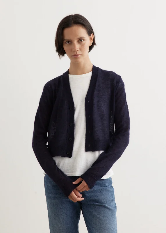 Knit ShirtKid Mohair Sheer Knit Cardigan