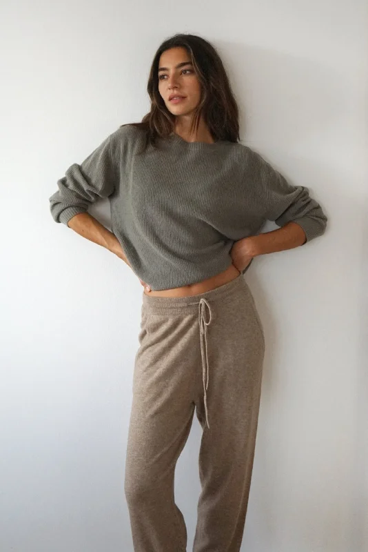 Knitted FittedThe Viola Cashmere Pants // Rye