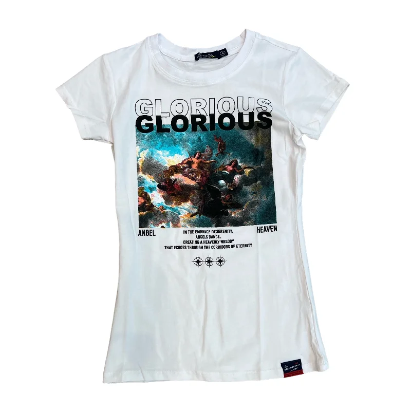 Bear The Beams Glorious Woman Graphic Tee (White)Artist T-Shirts