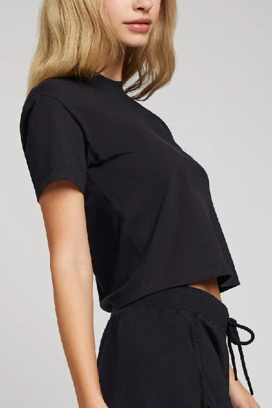 Uniform Baby Tee in BlackOff-Shoulder T-Shirts