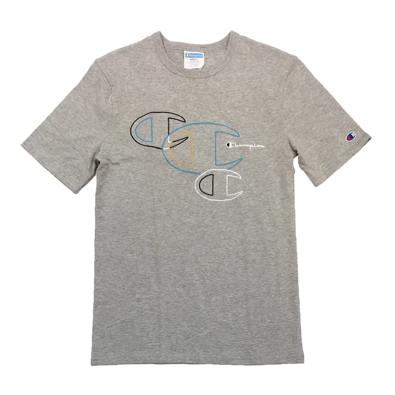 Champion Life Logo Embroidered Tee (Grey)Athletic T-Shirts