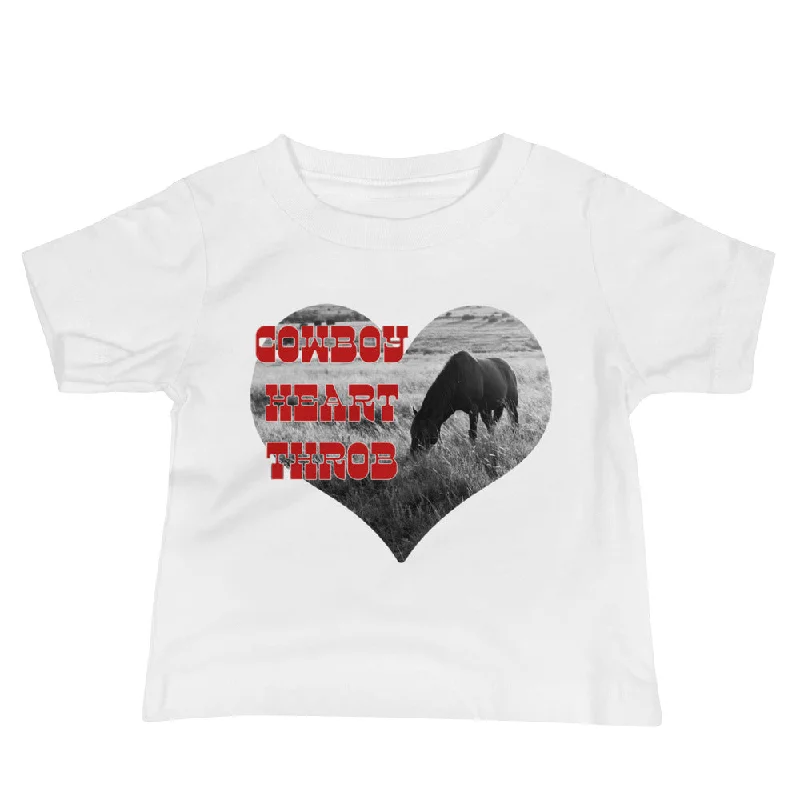 Cowboy Heart Throb Baby TeeLeather-Paneled T-Shirts