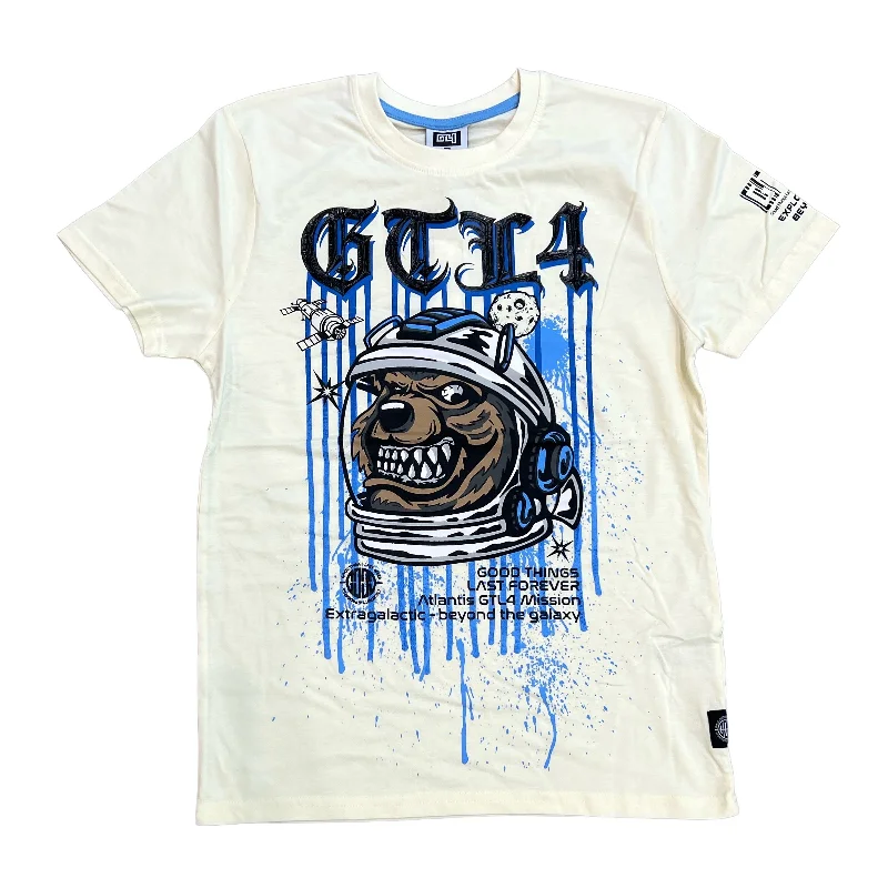 GLT4 Gel Print Astronut Tee (Cream)Blended Fabric T-Shirts