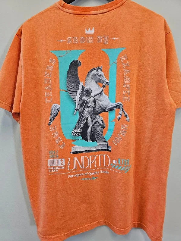 Highly Undrtd True Leaders Washed Tee (Orange)Retro T-Shirts