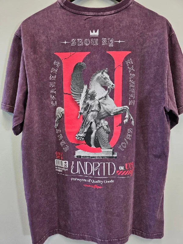 Highly Undrtd True Leaders Washed Tee (Plum)Hip-Hop T-Shirts