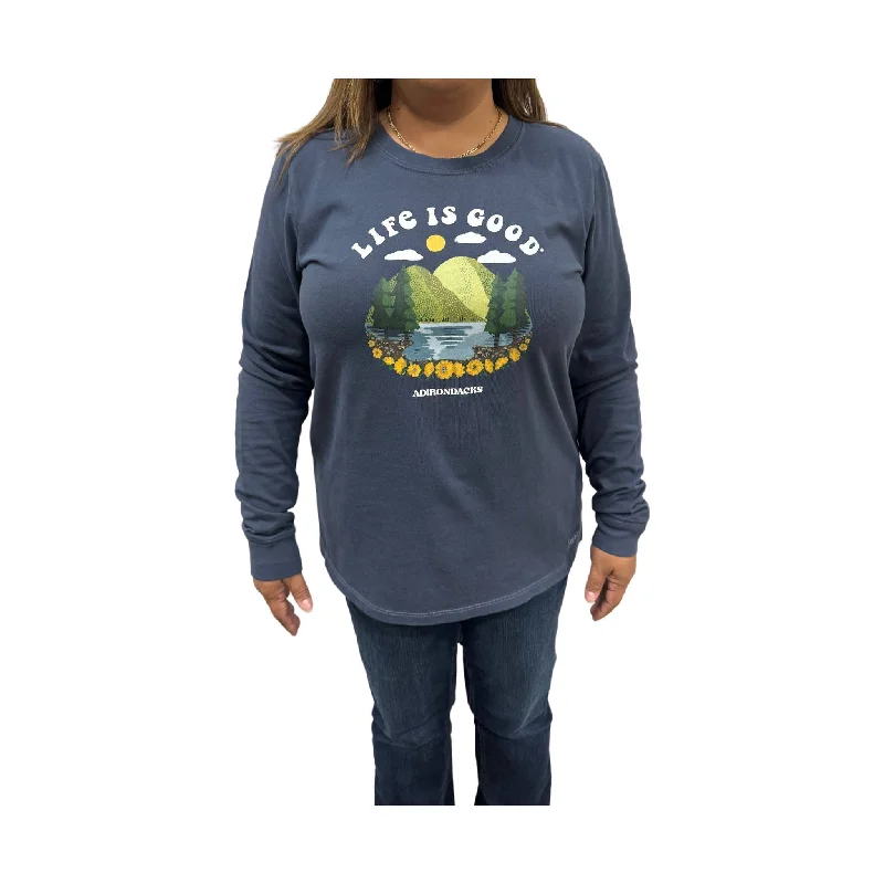 Life Is Good Women's Adirondacks Magic Mountain Tee - Darkest BlueWork T-Shirts