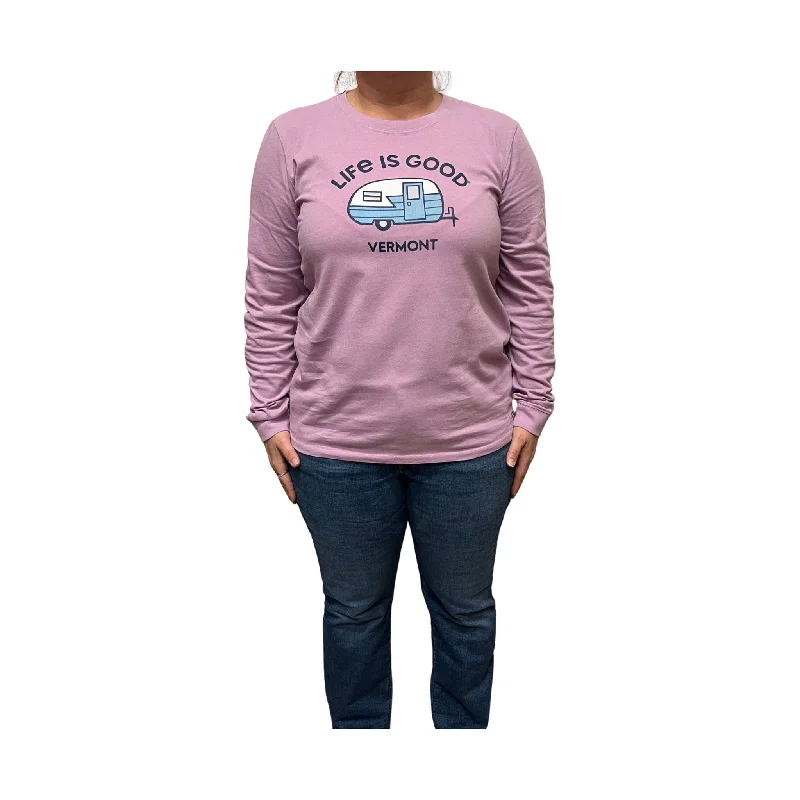 Life Is Good Women's Vermont Camper Tee - Violet PurpleMesh T-Shirts