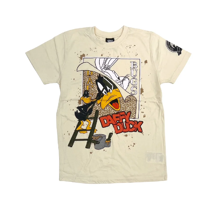 Looney Tunes Daffy Duck Puff Print Tee (Cream) / $16.99 2 for $30Pocket T-Shirts