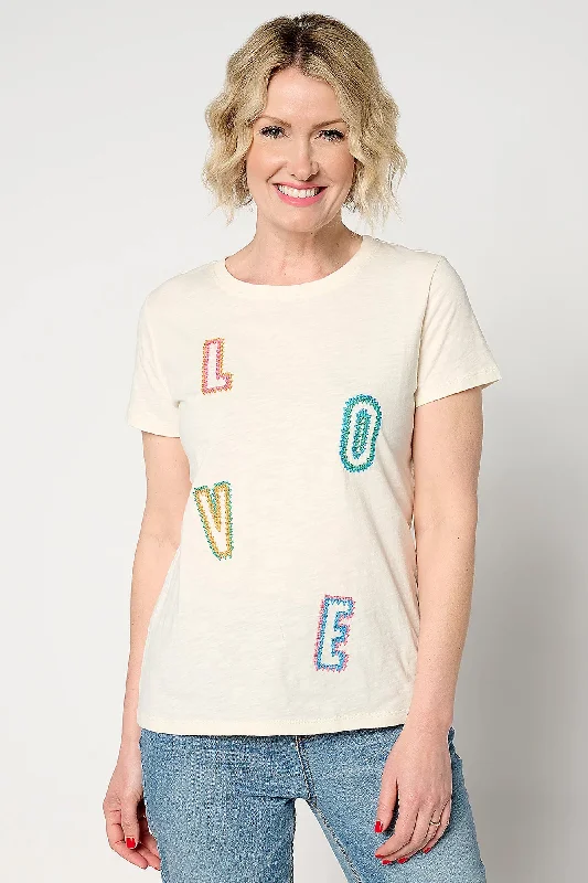 Pride Love Embroidered TeeSkateboard T-Shirts