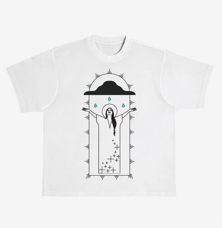 Rain Dance Boyfriend Tee - BONEV-Neck T-Shirts