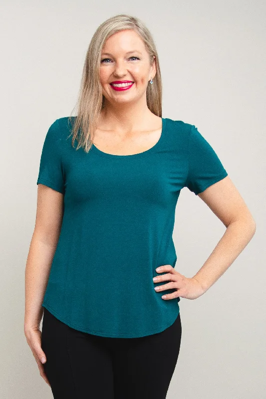 Tessa Tee, Teal, BambooGraphic T-Shirts