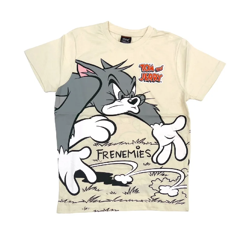 Tom and Jerry Seam Seal Print Tee (Cream) / $16.99 2 for $30Lace-Up T-Shirts