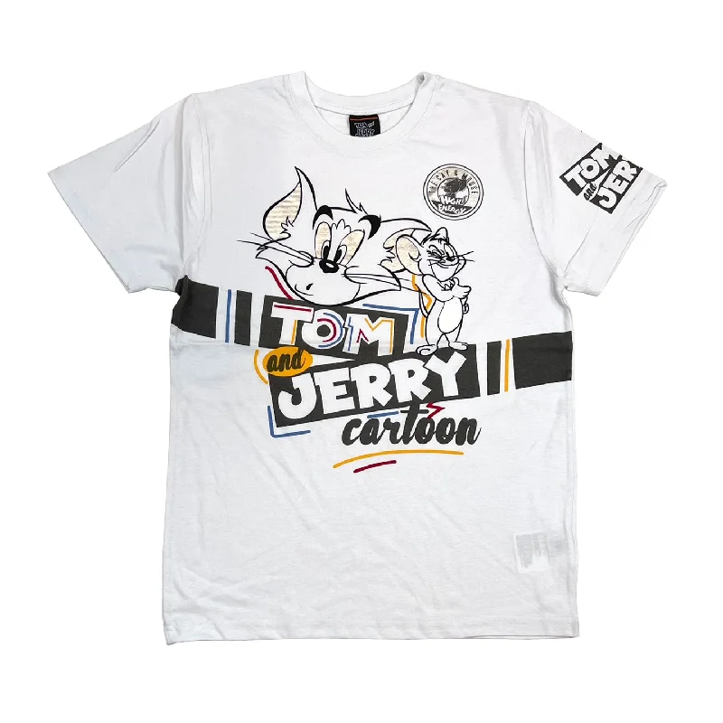 Tom and Jerry Tee (White) / $16.99 2 for $30Striped T-Shirts