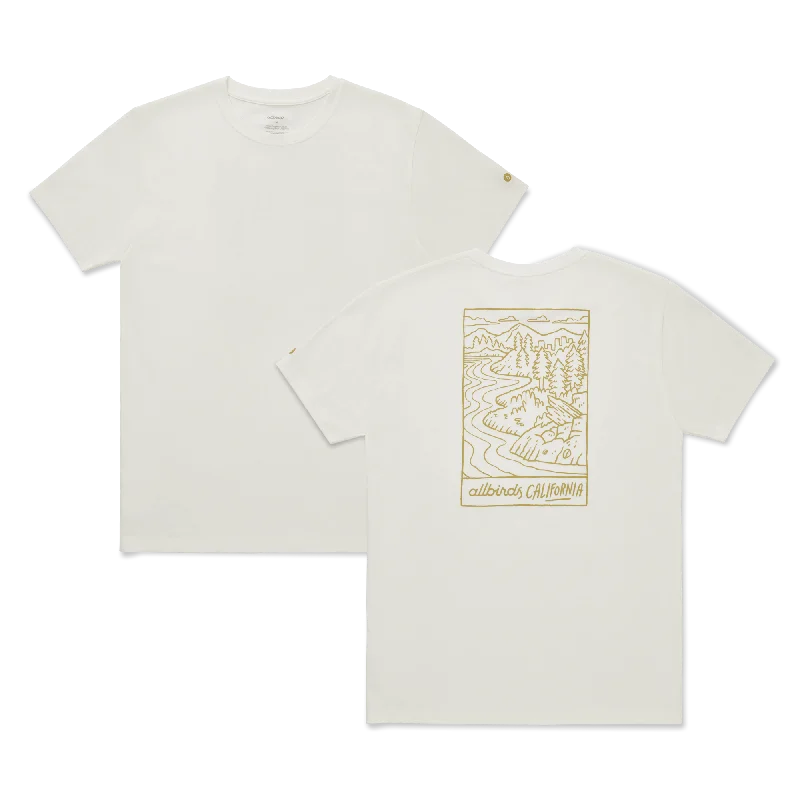 Unisex Organic Cotton Graphic Tee - Natural White/Stony Beige - CASheer T-Shirts