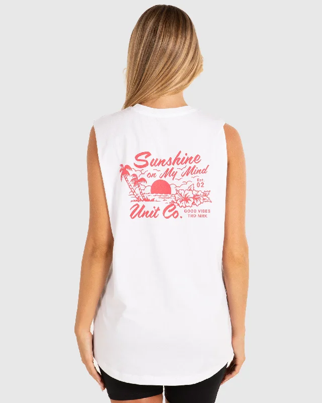 UNIT Sunshine Ladies Muscle TeePocket T-Shirts