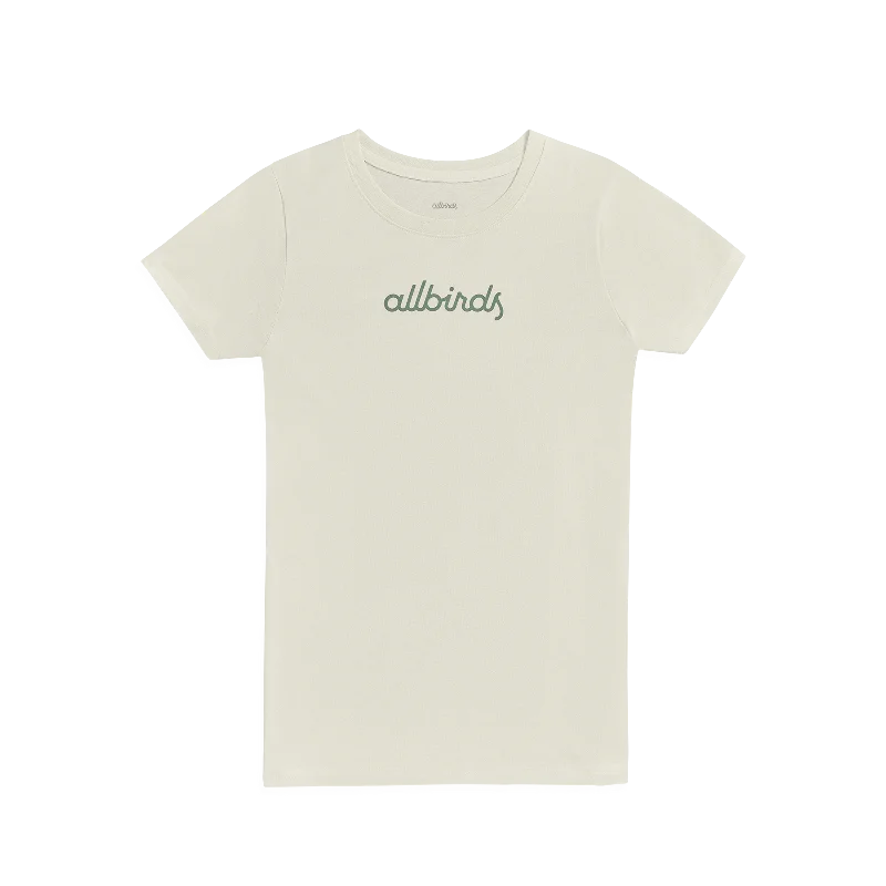 Women's Recycled Tee - Logo - Natural WhiteCrewneck T-Shirts