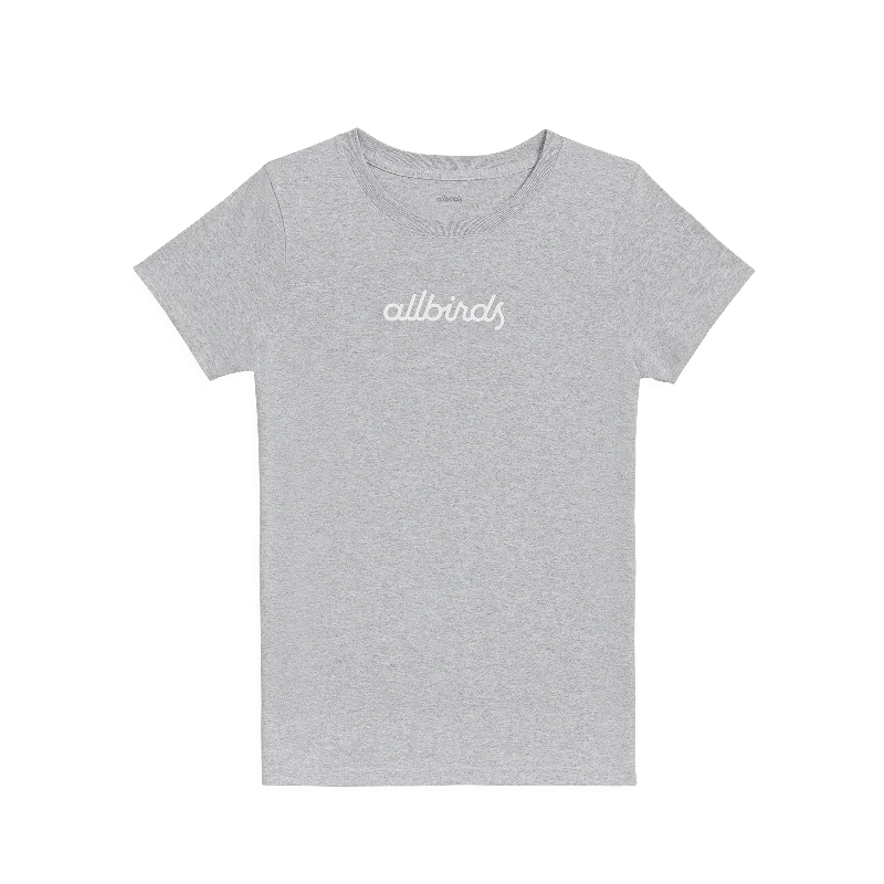 Women's Recycled Tee - Logo - Heathered GreyRuffled T-Shirts