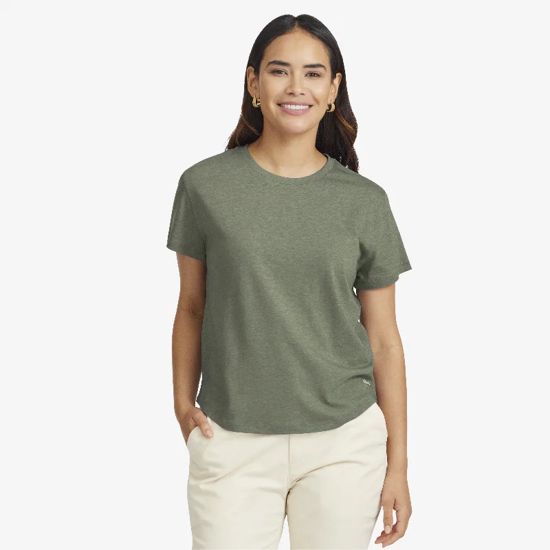 Women's Soft Merino Tee - Rugged GreenBand Merch T-Shirts